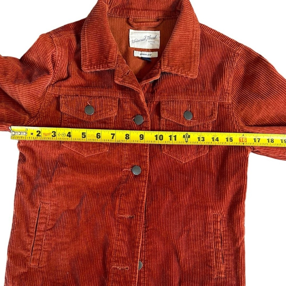 Universal Thread Rust Red Corduroy Jacket Womens … - image 7